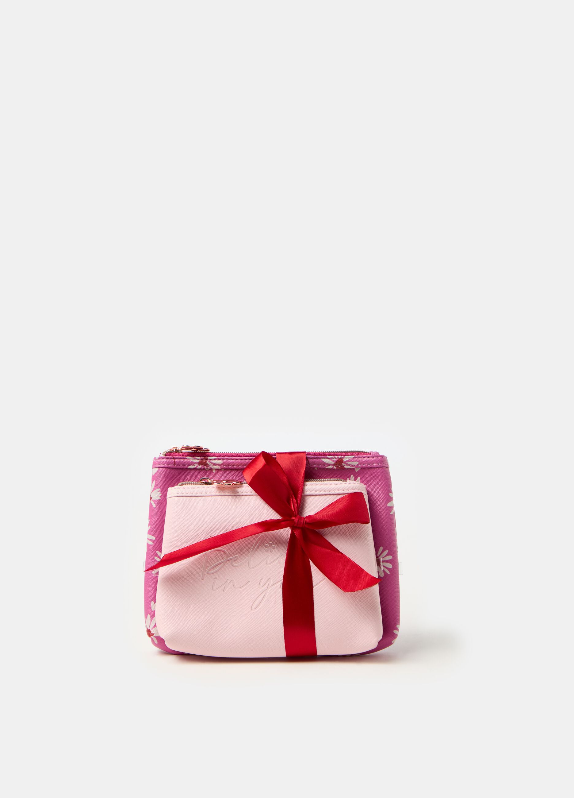 Two-pack pochette with zip