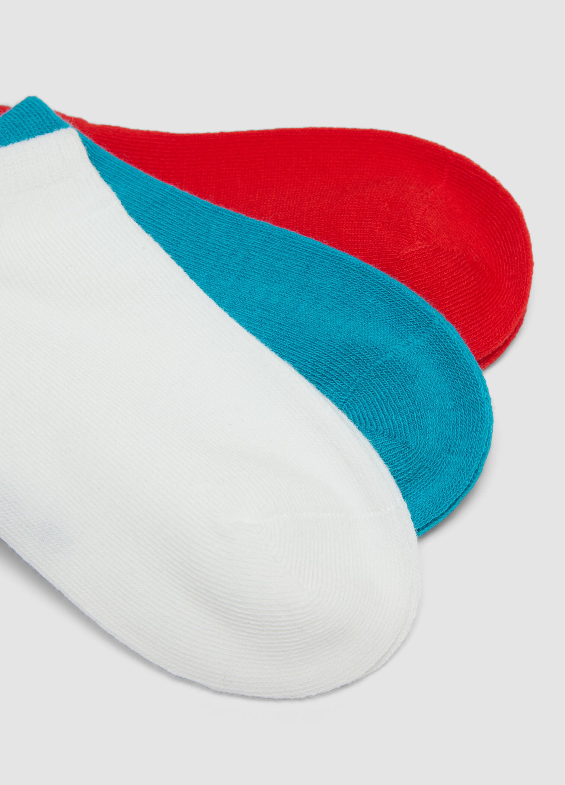 Kids&rsquo; multicolour stretch cotton-blend multipack socks