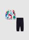 Cotton jogging set with dinosaurs print_0