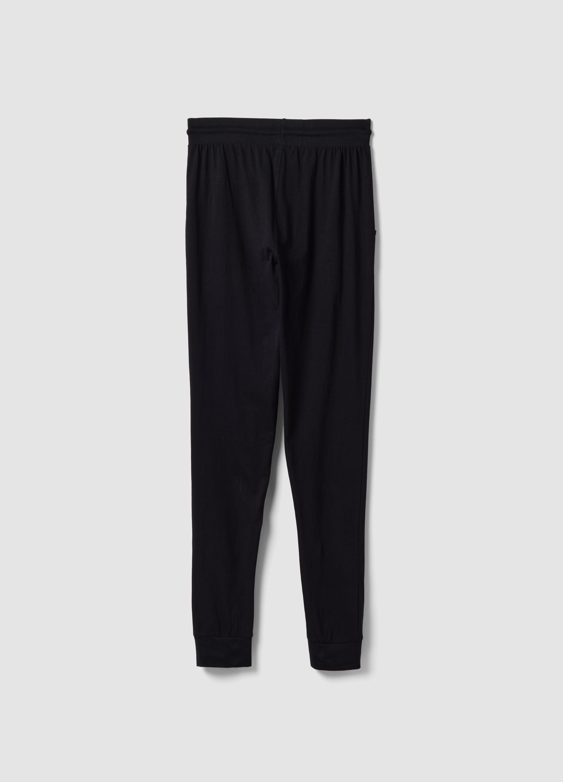 Blaue Pyjamahose aus Bio-Baumwolle mit elastischem Bund