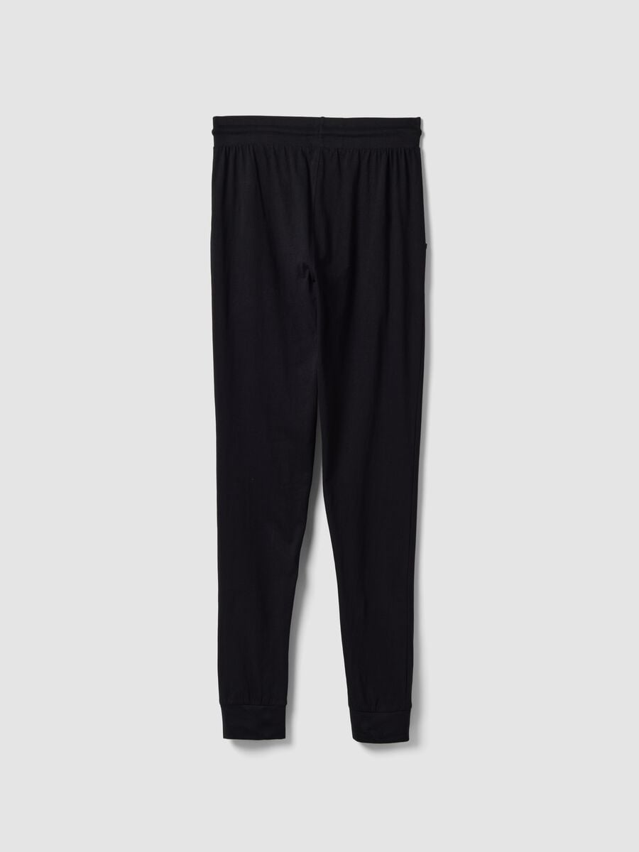 Blaue Pyjamahose aus Bio-Baumwolle mit elastischem Bund_5