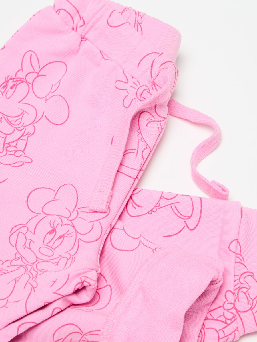 Joggers with drawstring and Minnie Mouse print_2