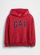 Kinder Kapuzenpullover aus roter Baumwollmischung Regular Fit mit Logo_3