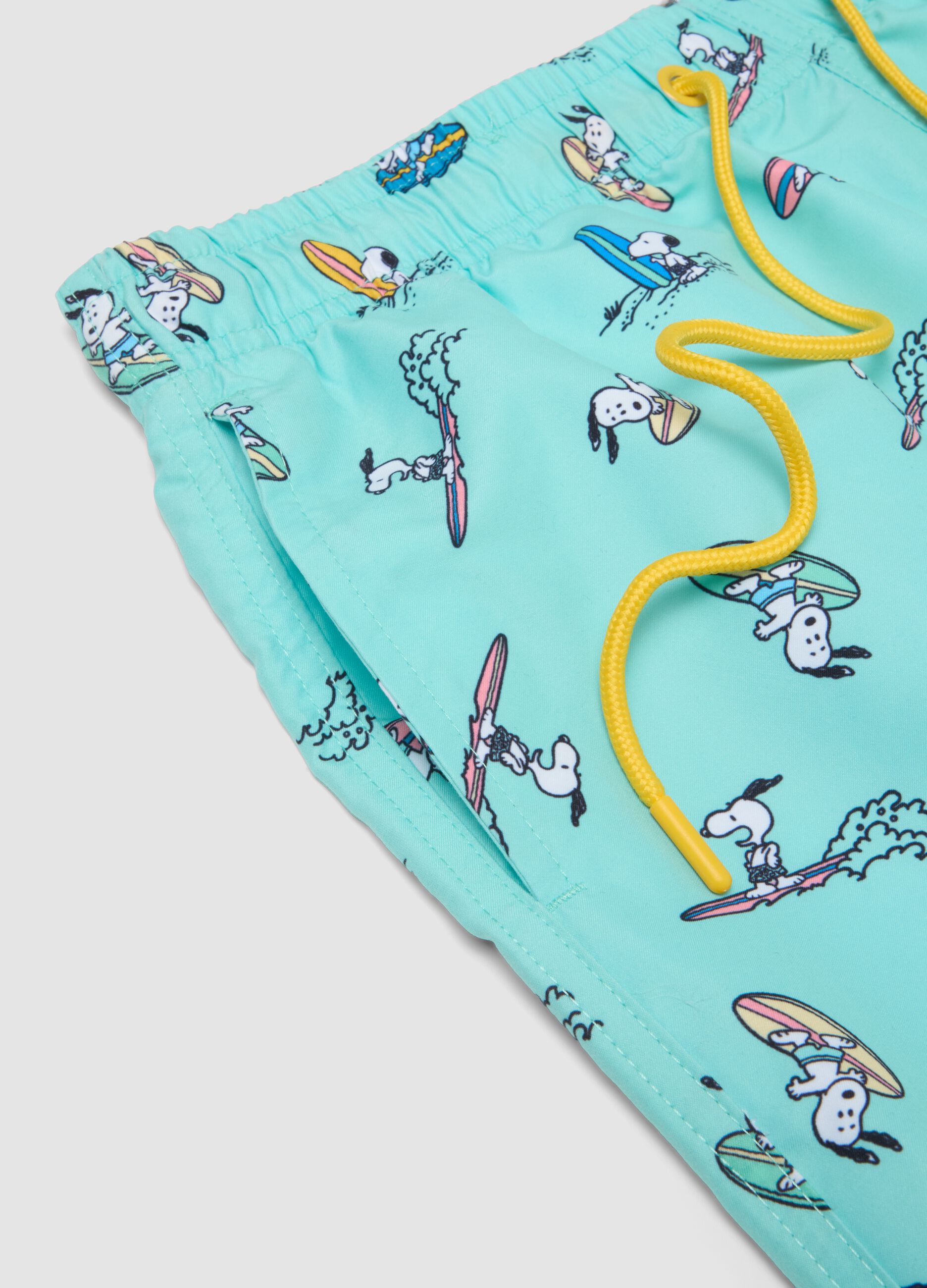 Blue swimsuit with Snoopy surf prints