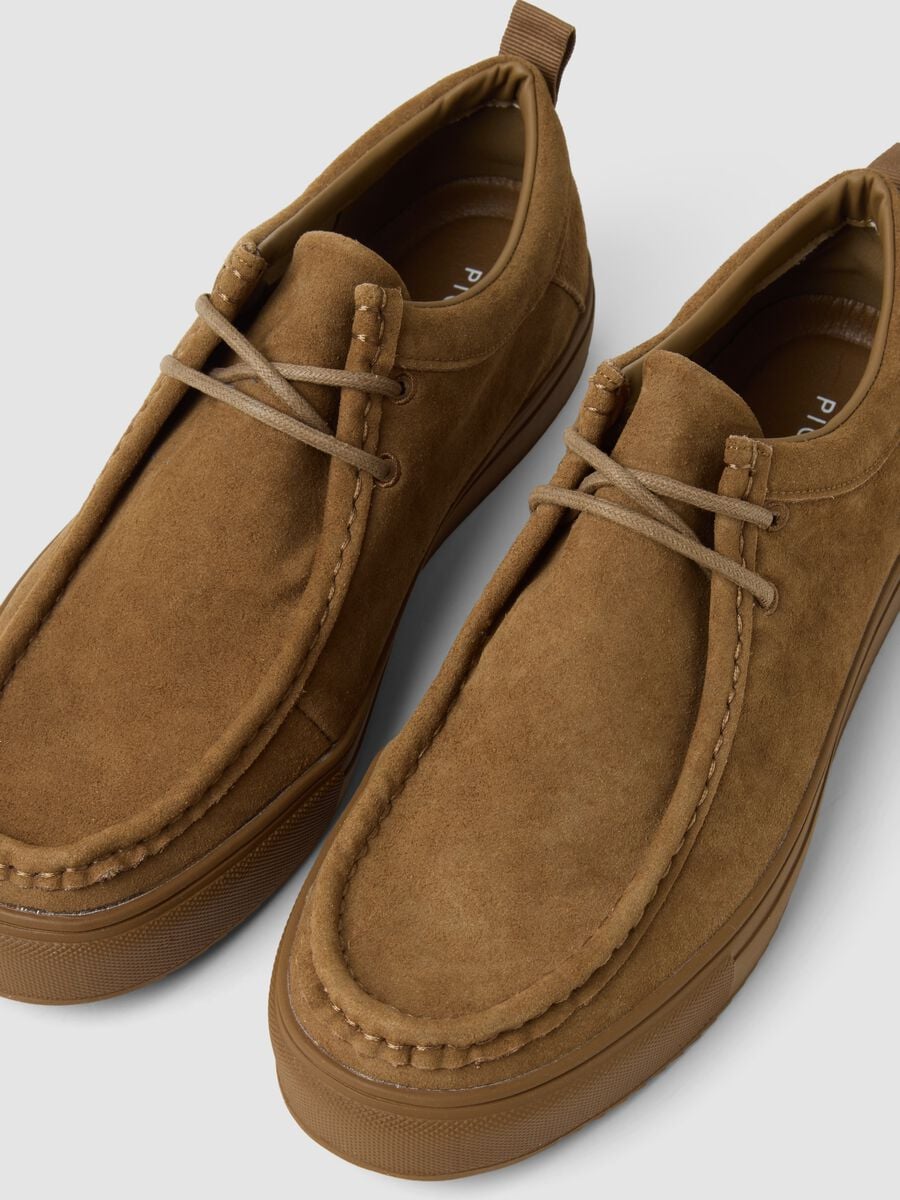 Braune klassische Schn&uuml;rschuhe aus echtem Leder_2