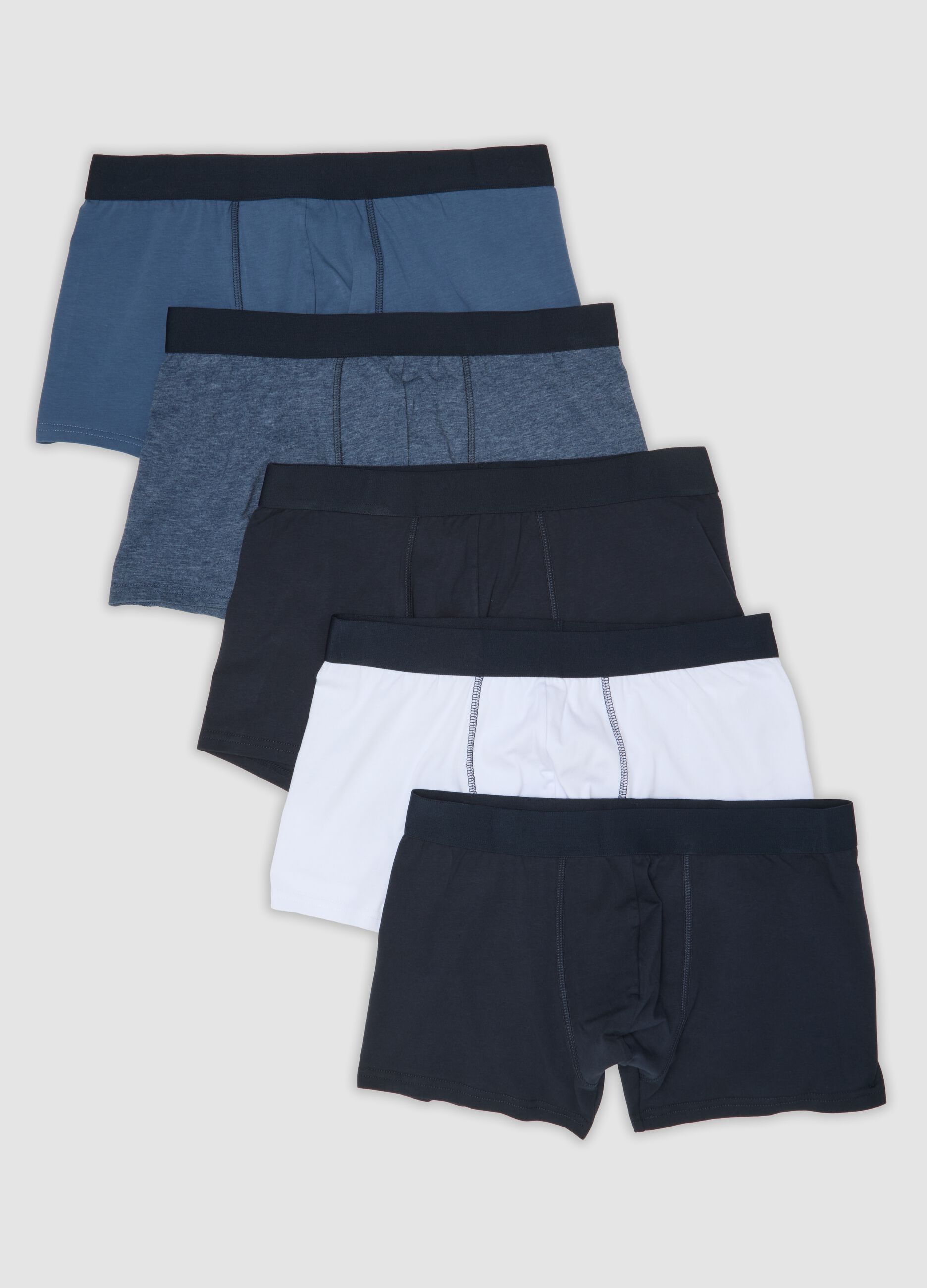 Five-pack of multicolour stretch organic cotton boxers