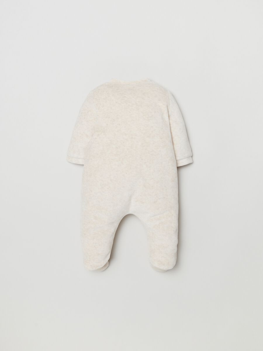 Velour onesie with embroidered mouse_1