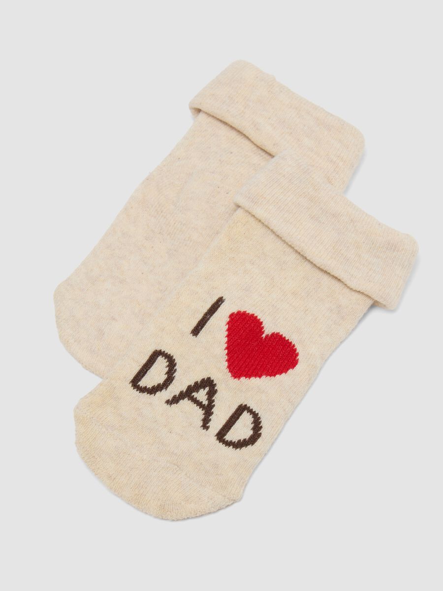 2-pack of short organic stretch cotton socks with slogan details_1