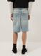 Blue denim skater fit pure cotton shorts with rips_2