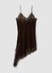 Asymmetrical brown lace dress_2