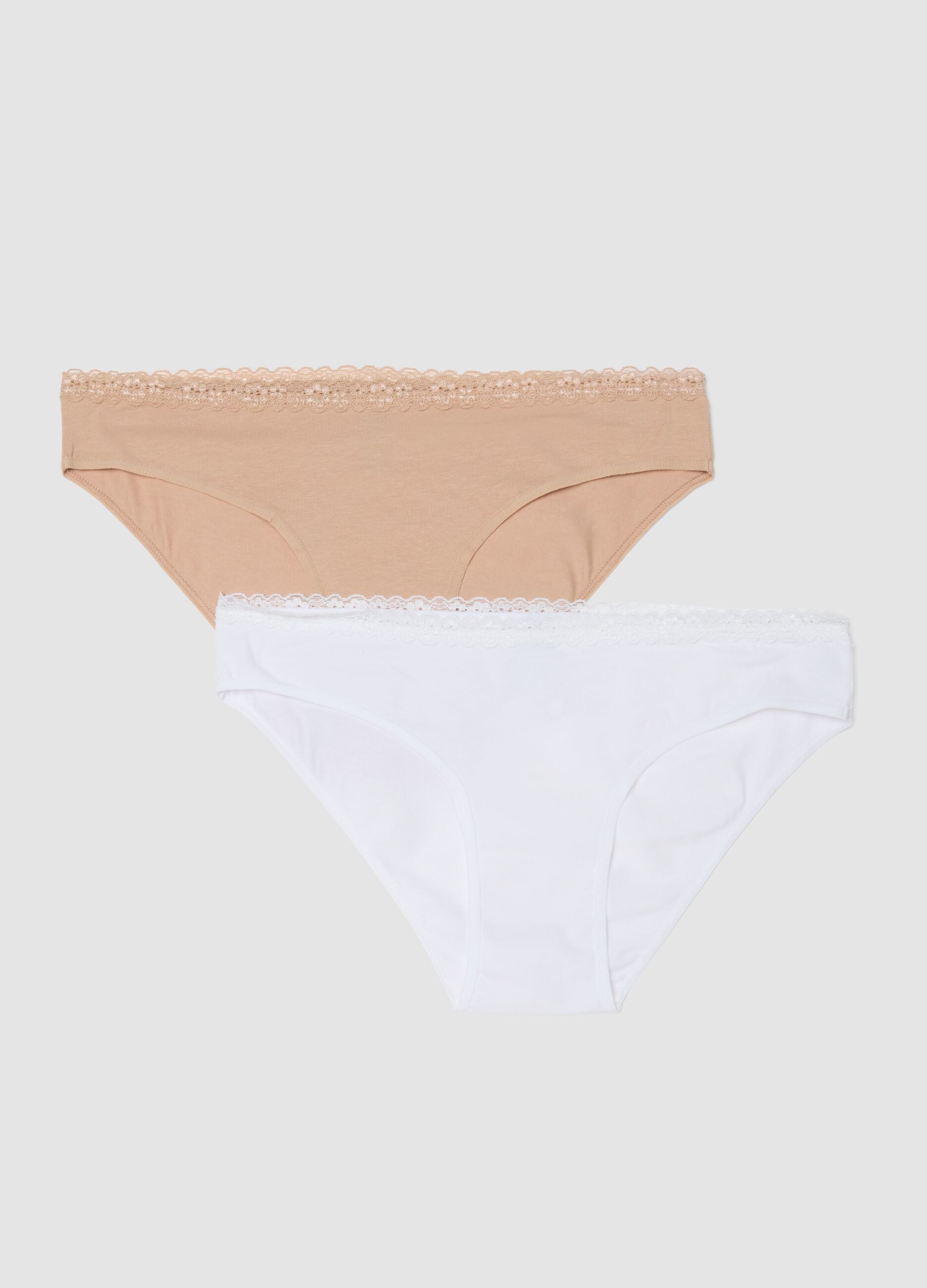 Beige organic cotton knicker 2-pack