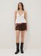 Brown pure viscose mini skirt with ruffles_0
