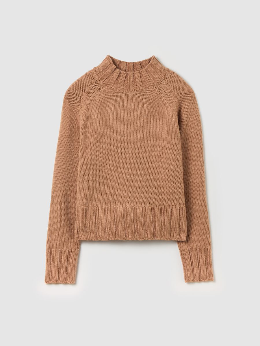 Knitted top with mock neck_4