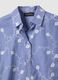 Camisa azul cielo de algod&oacute;n puro ajuste regular con motivo floral_5