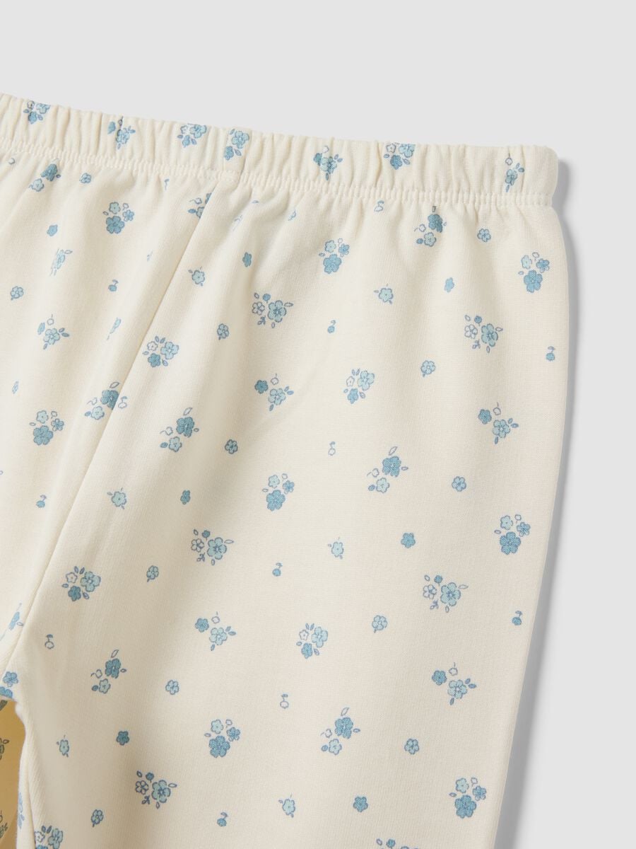 Wei&szlig;er Baby-Schlafanzug aus reiner Bio-Baumwolle mit Allover-Print_2