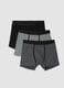 3er-Pack graue Midi-Boxershorts aus elastischer Bio-Baumwolle_0