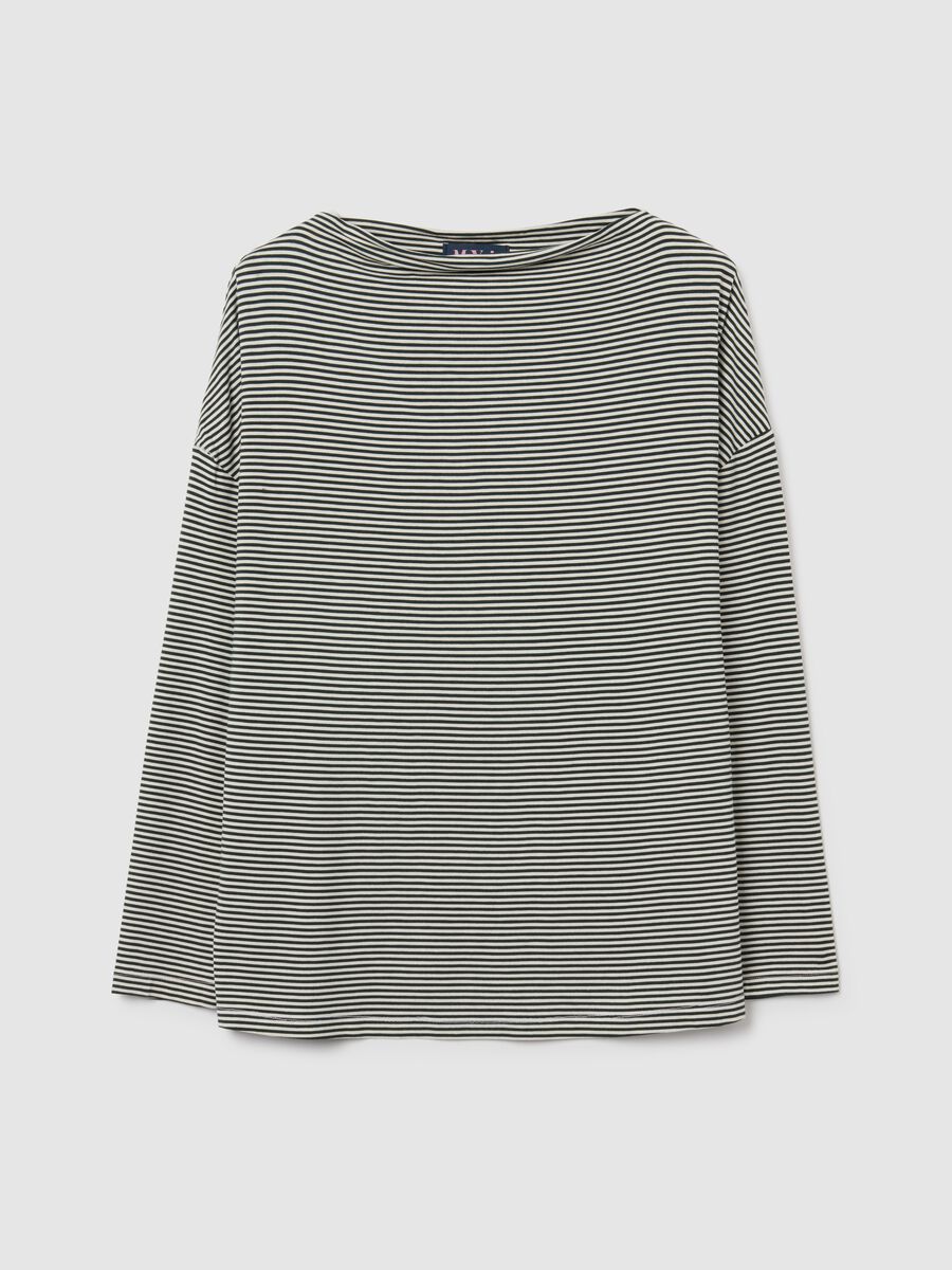 Pullover mit mehrfarbigen Streifen und regulärer Passform_4