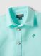 Regular fit blue linen blend boys' shirt with embroidery_2