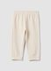 Pantaloni jogger bianchi in puro cotone per bimba_0