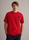 Rotes Relaxed-Fit T-Shirt aus reiner Baumwolle mit Stickerei_2