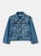 Short jacket in acid wash denim_0