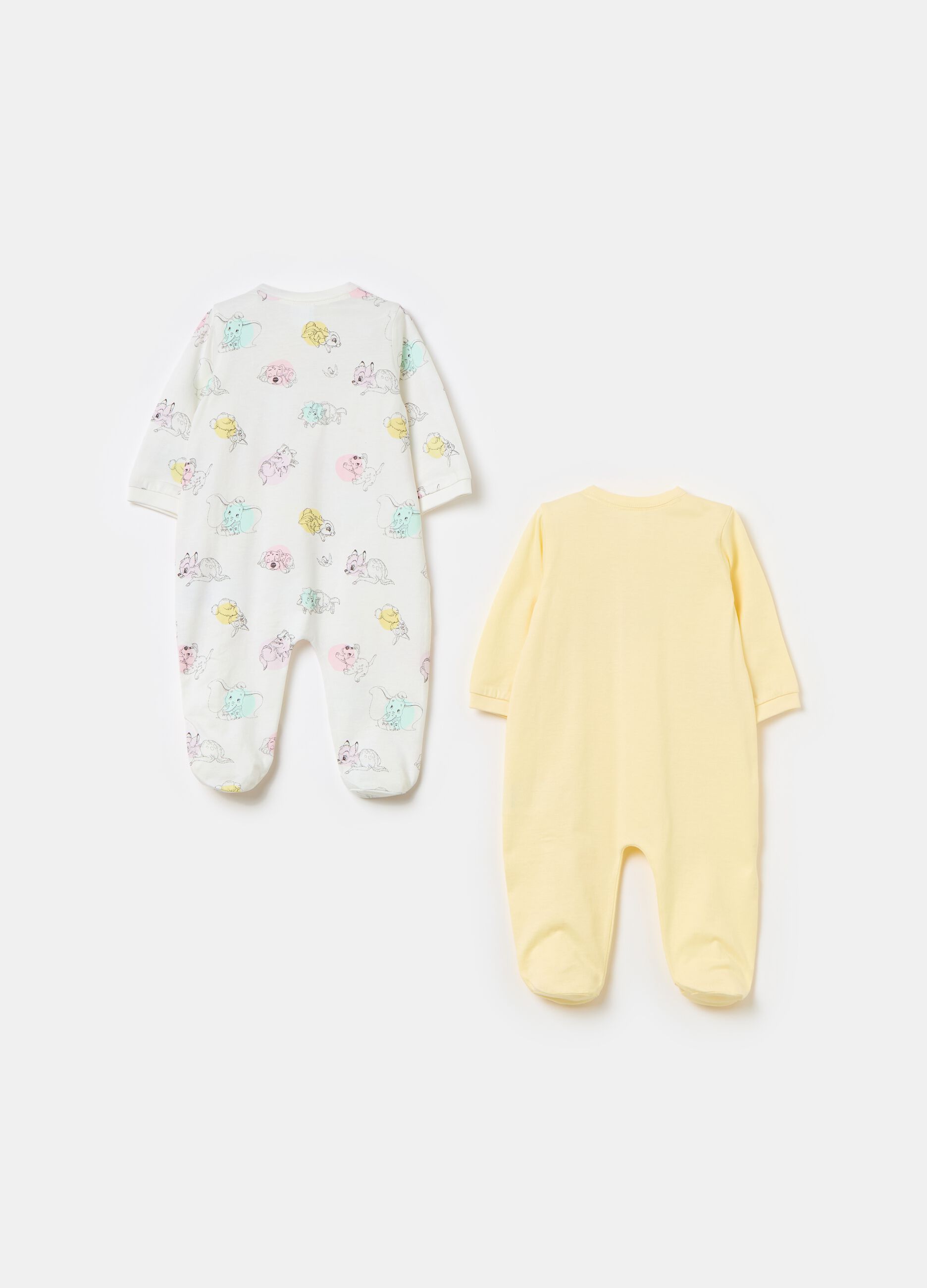 Two-pack Bambi and Thumper onesies in organic cotton