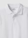 Polo branco de rapaz em piqu&eacute; de algod&atilde;o org&acirc;nico, regular fit_2