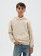 Boys' beige pure cotton regular fit sweatshirt_0