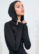 Black Fitted Full-Zip Yoga Hoodie_1