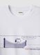White pure cotton T-shirt with front print_5