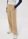 Girls&rsquo; beige wide-leg pure cotton trousers_2