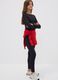 Leggings skinny neri in cotone organico elasticizzato per ragazza_1