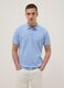 Light blue stretch cotton polo shirt, regular fit_1