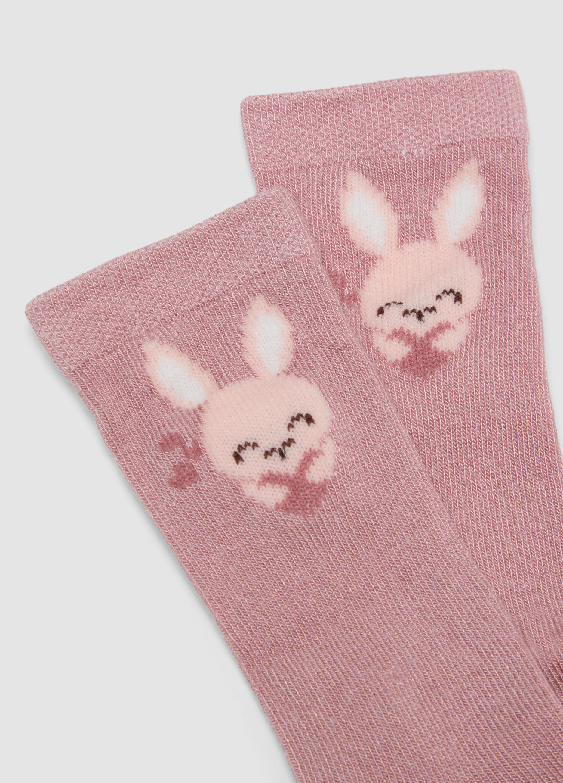 Tripack di calze lunghe rosa in tessuto elasticizzato