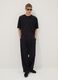 Black pure cotton short-sleeve T-shirt_1