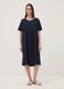 Blaues Midikleid aus elastischer Viskose, Regular Fit_0