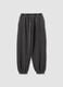Graue Joggerhose aus Baumwollmix mit Kordelzug_7