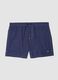 Blue swim shorts with drawstring waist_0
