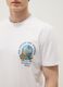 Wei&szlig;es T-Shirt aus reiner Baumwolle mit Print, Regular Fit_2