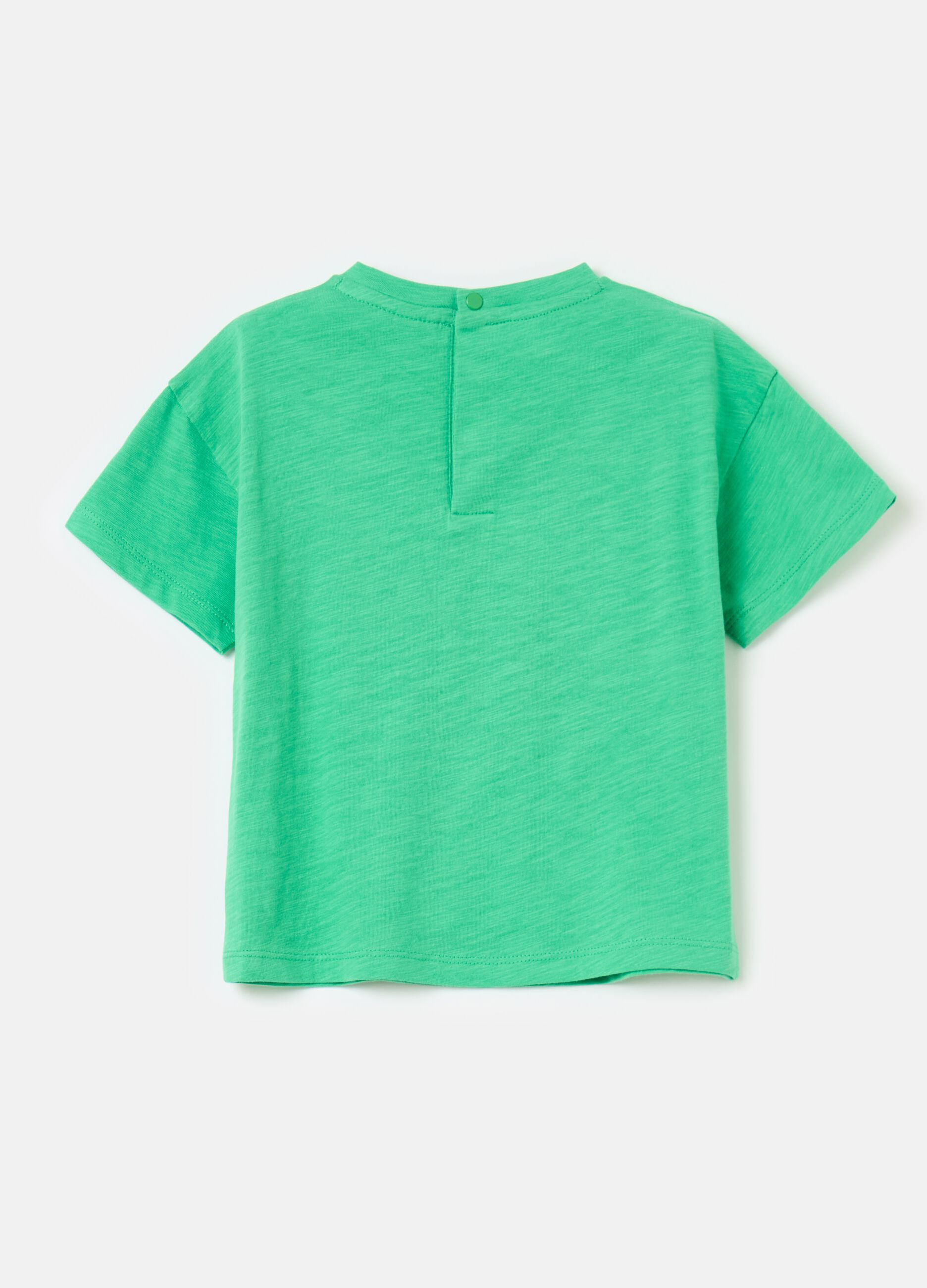 Camiseta de algodón flameado con bolsillo
