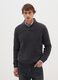 Grey Shawl Collar Sweater Regular Fit_1