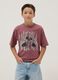 Purple short-sleeve pure cotton T-shirt_0