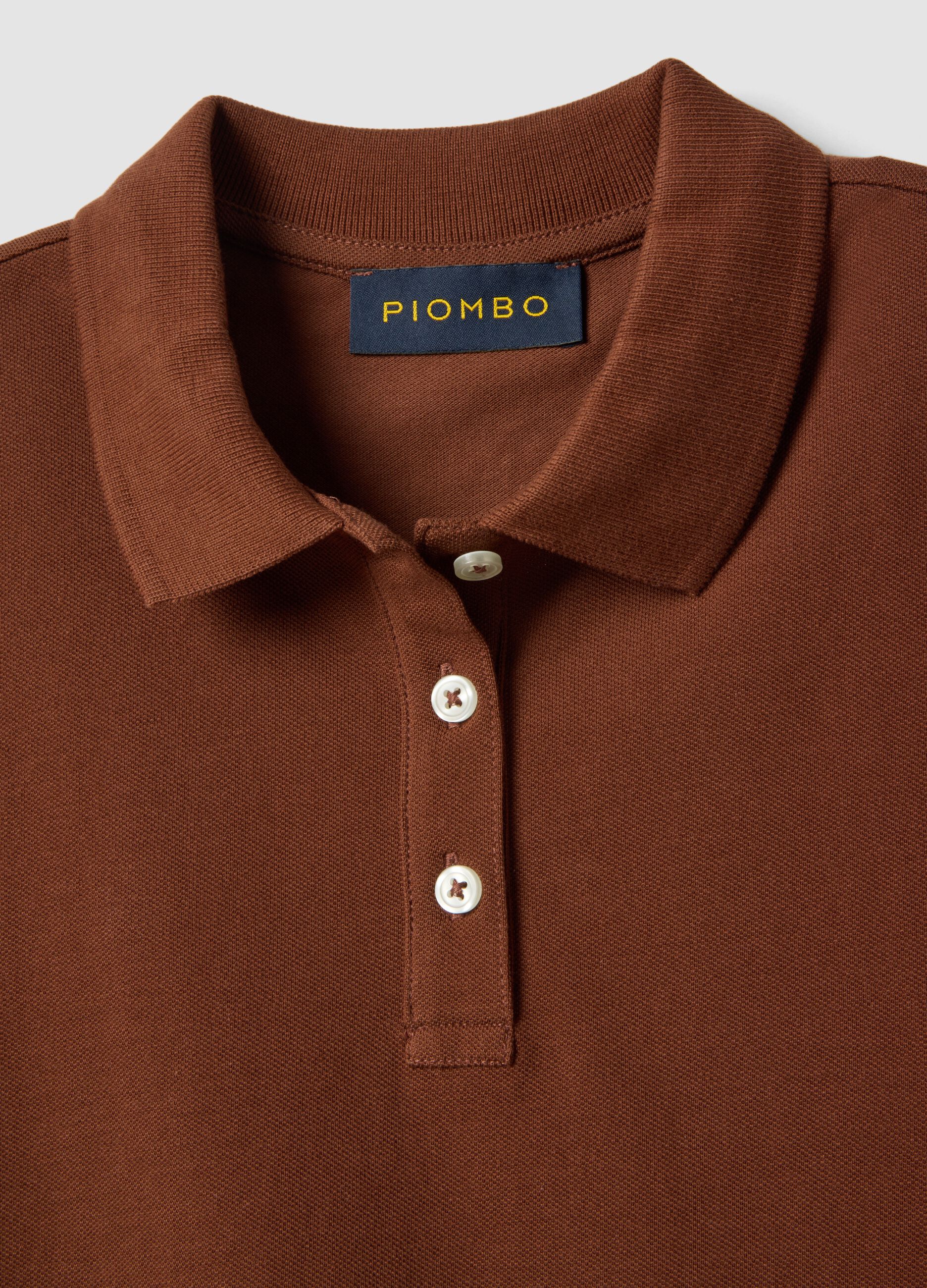 Sky blue regular-fit polo in 100% organic cotton