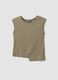 Girls&rsquo; beige stretch viscose vest top, relaxed fit_3