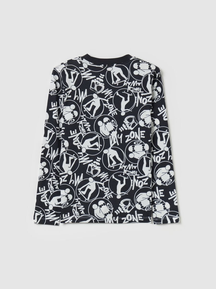 T-shirt with long sleeves and all-over print_4