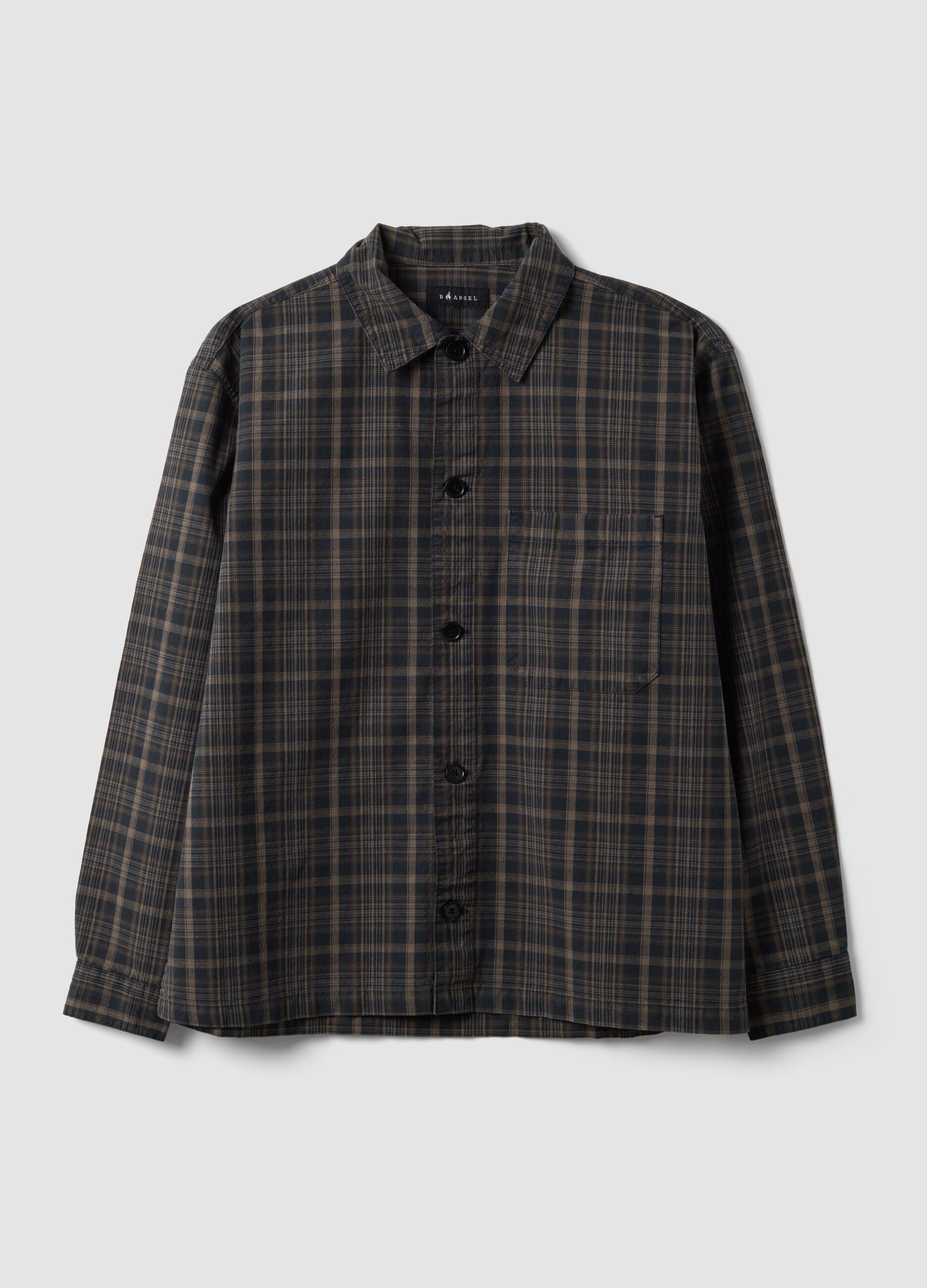 Multicolour pure cotton check shirt, oversized fit