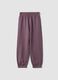 Cal&ccedil;as jogger roxas em fleece 100% algod&atilde;o, corte regular_0