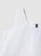 White organic cotton pyjamas with sleeveless top and shorts_5