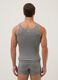 Grey pure cotton regular fit tank top_2