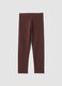 Leggings marroni in cotone elasticizzato skinny fit_0